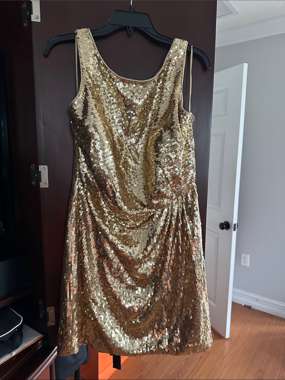 JS Boutique Gold Sequin Mini Dress